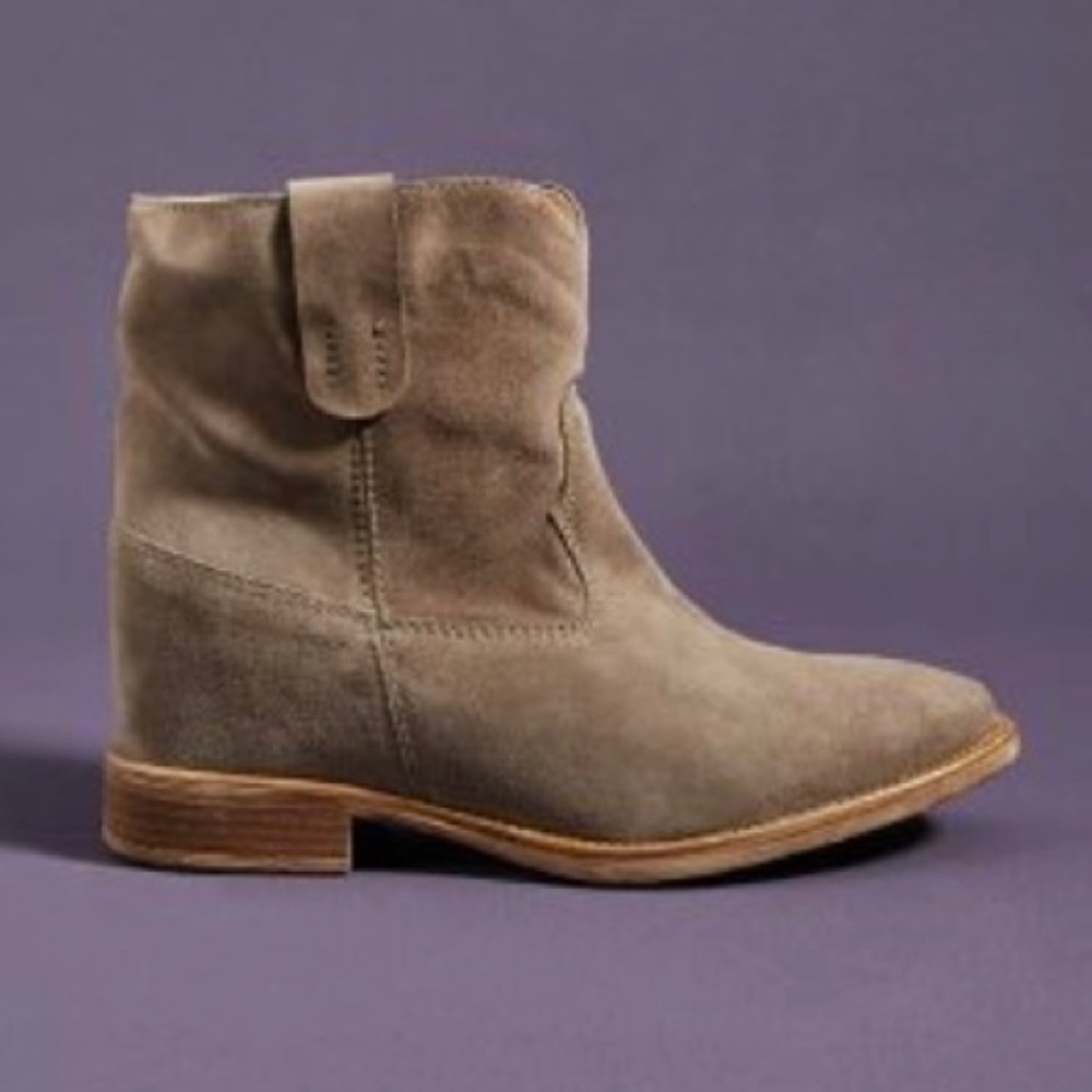 Anthropologie Hidden Wedge Booties